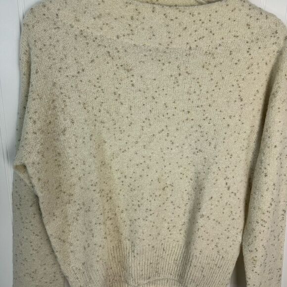 United Arrows Sweater Beaded Embellished Cream Long Sleeve Cozy Women - Picture 10 of 12